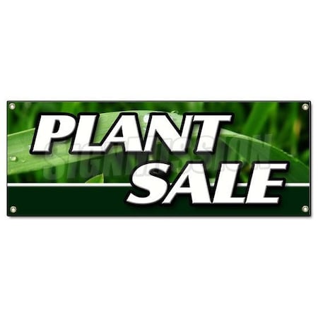 Signmission PLANT SALE BANNER SIGN flowers florist landscaping landscaper bushes trees B-Plant Sale